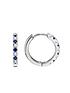  image of created-brilliance-julia-created-brilliance-9ct-white-gold-created-sapphire-and-018ct-lab-grown-diamond-hoop-earrings