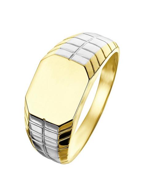 love-gold-9ct-yellow-and-white-gold-signet-ring