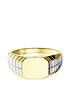  image of love-gold-9ct-yellow-and-white-gold-signet-ring