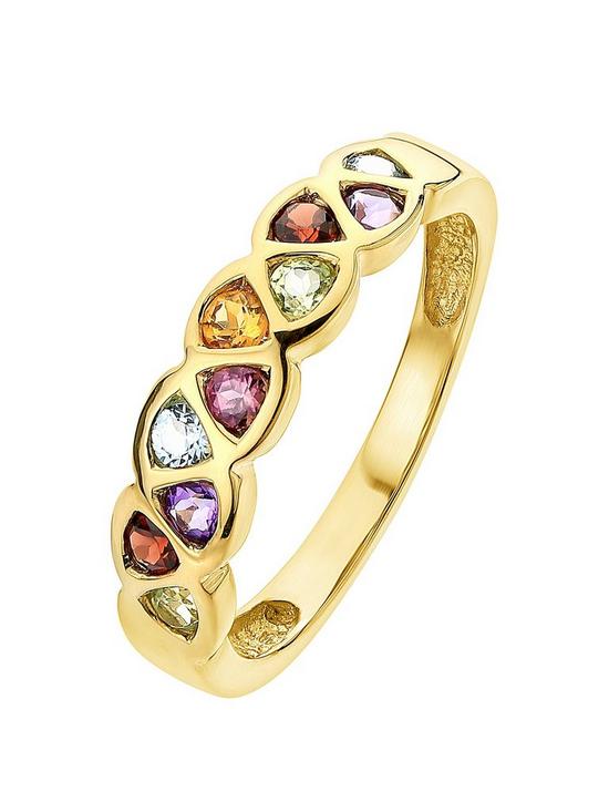 front image of love-gem-9ct-yellow-gold-multi-gemstone-ring