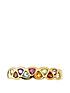  image of love-gem-9ct-yellow-gold-multi-gemstone-ring
