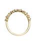  image of love-gold-9ct-yellow-gold-white-cubic-zirconia-half-eternity-ring