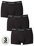  image of calvin-klein-3-pack-low-rise-trunk-black