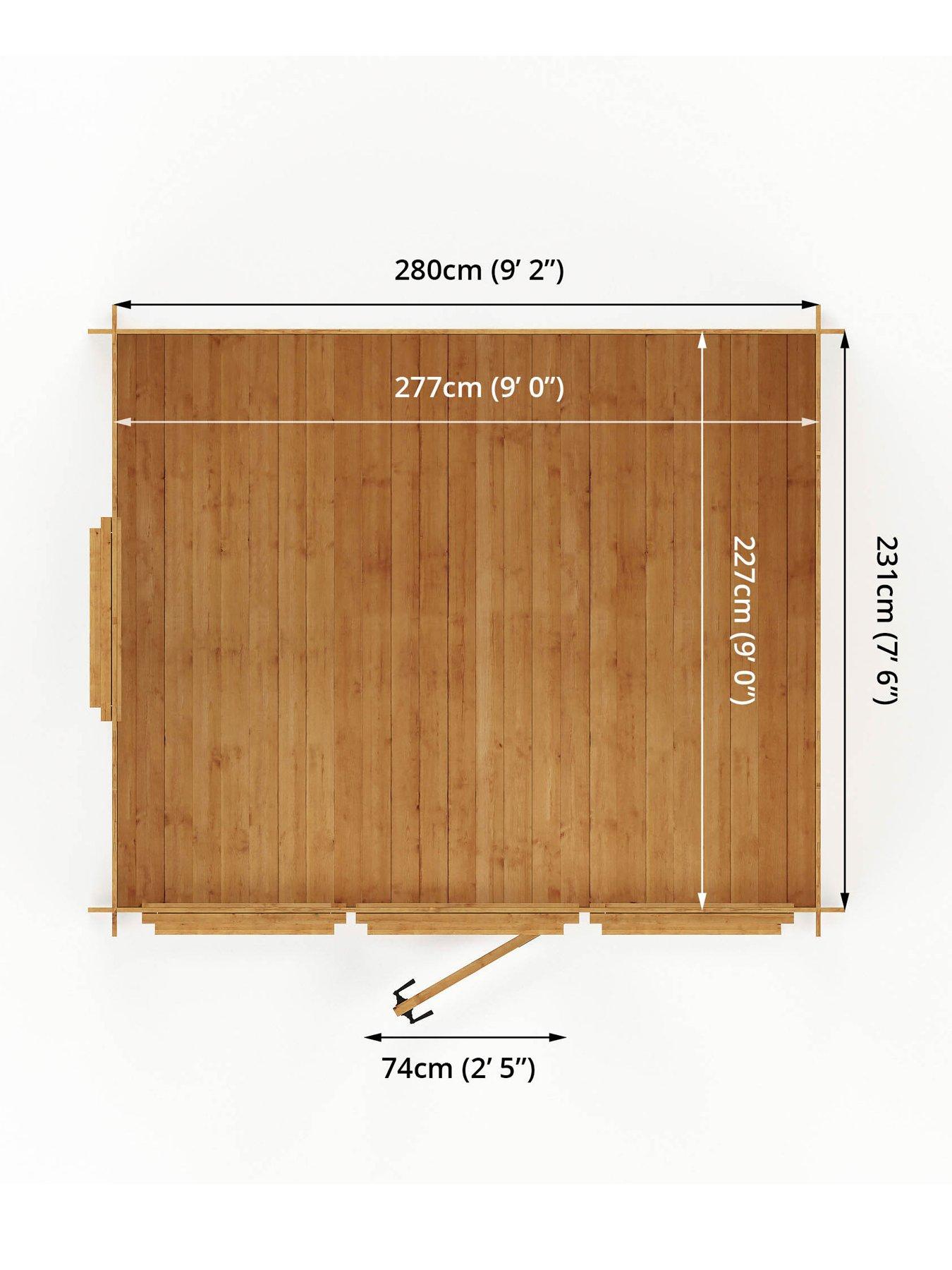 Image 5 of 5 of MERCIA 3m x 2.5m Log Cabin - 19mm - PEFC Certified