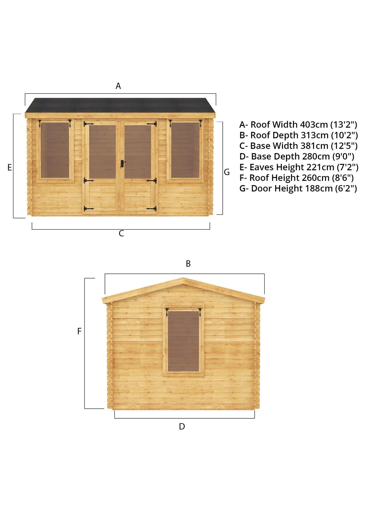  image of mercia-4m-x-3m-reverse-apex-log-cabin-19mm-pefc-certified