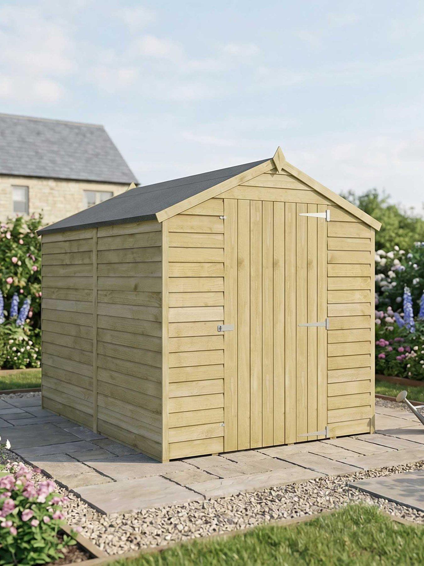 MERCIA 8 x 6ft Great Value Windowless Overlap Apex Shed - FSC® Certified