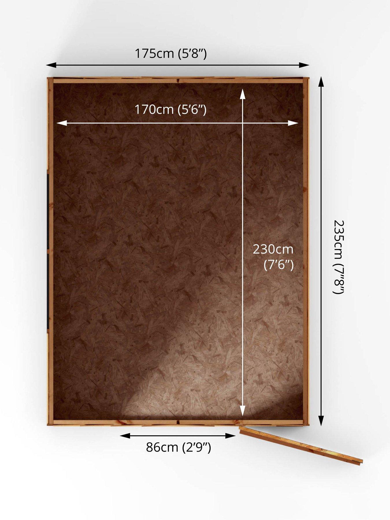 Image 4 of 6 of MERCIA 8 x 6ft Great Value Windowless Overlap Apex&nbsp;Shed - FSC&reg; Certified
