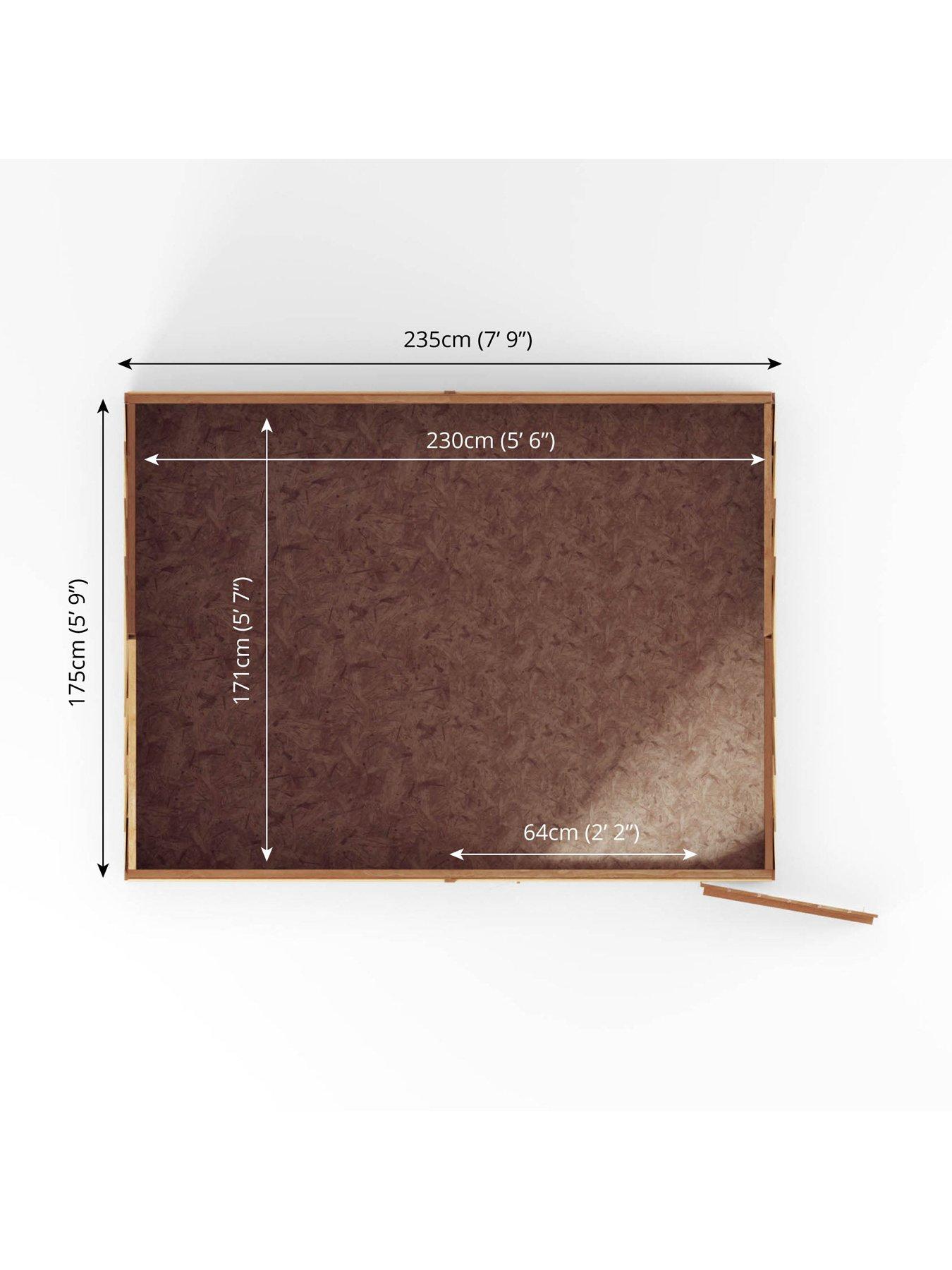 Image 6 of 6 of MERCIA 8 x 6ft Great Value Overlap Reverse Apex Shed with Window - FSC&reg; Certified