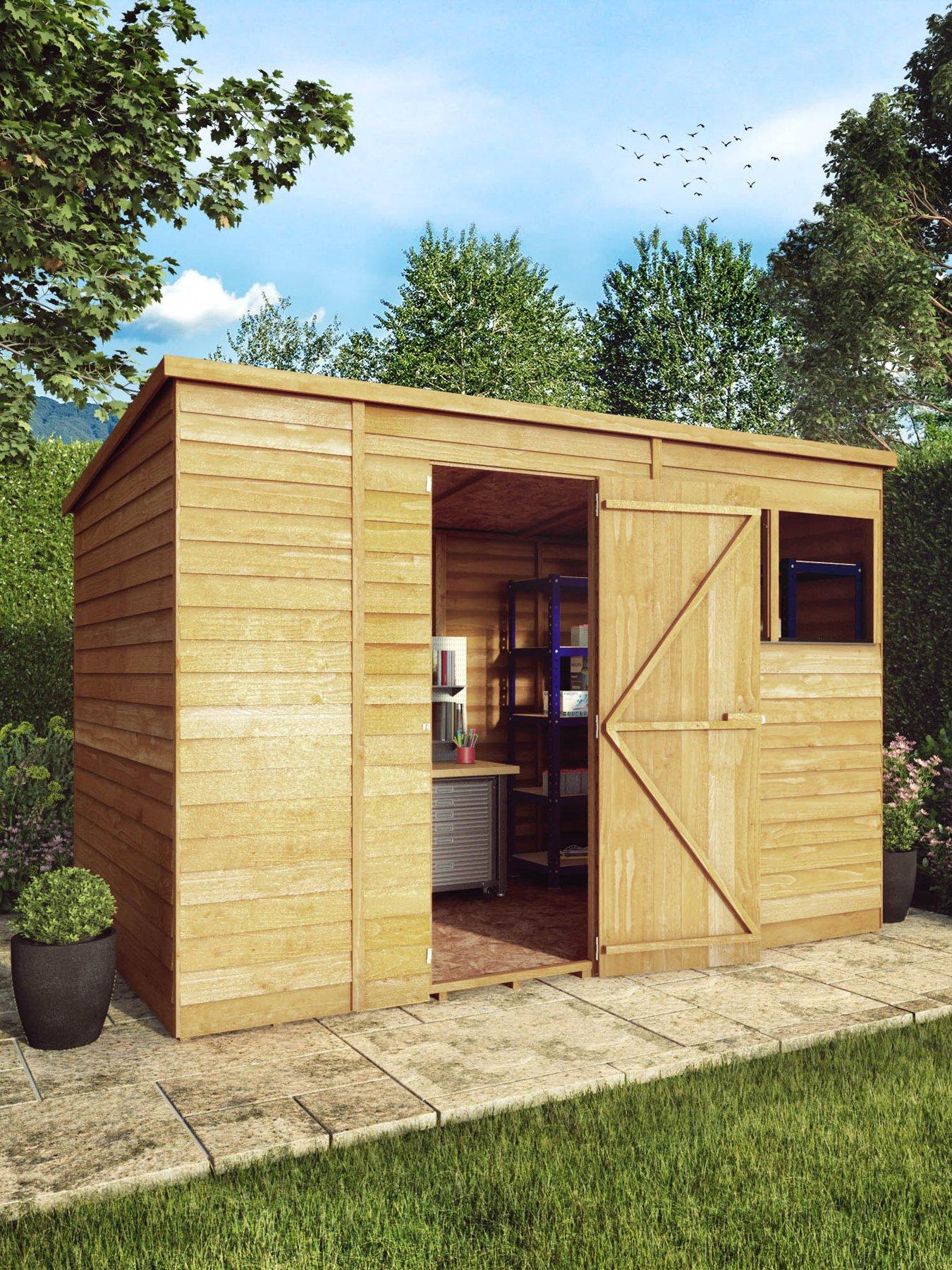 undefined 10 x 6ft Overlap Pent Shed