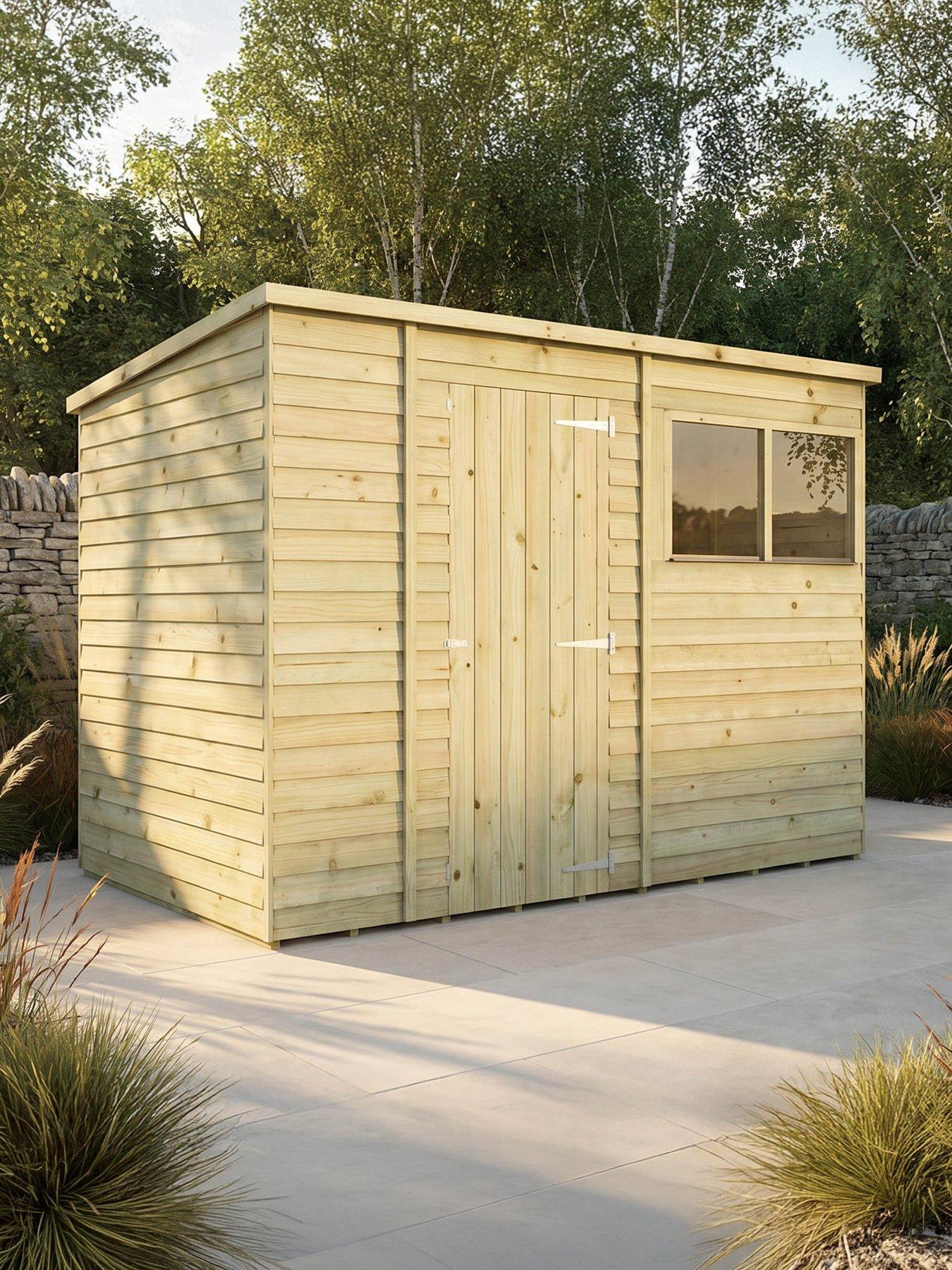 MERCIA 10 x 6ft Overlap Pent Shed - FSC® Certified