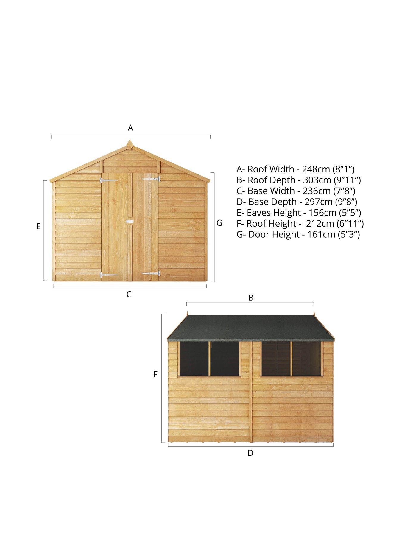Image 3 of 6 of MERCIA 10 x 8ft Overlap Apex Shed - FSC&reg; Certified