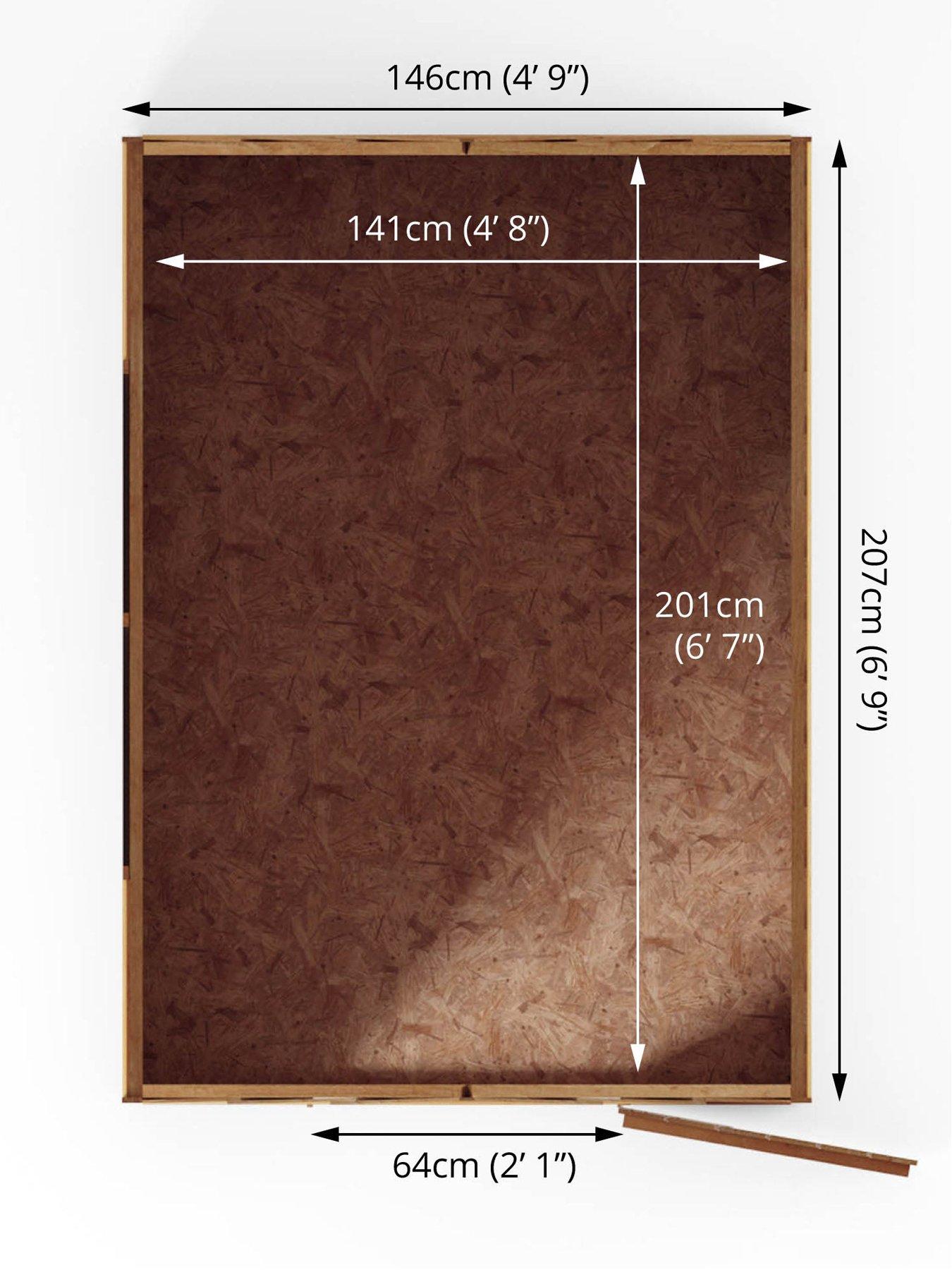 Image 4 of 6 of MERCIA 7 x&nbsp;5ft Windowless Overlap Apex Shed - FSC&reg; Certified