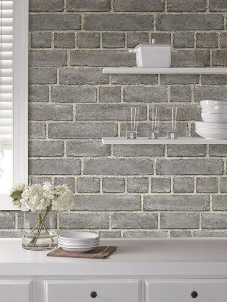 nuwallpaper-brick-faade-grey-stick-on-wallpaper