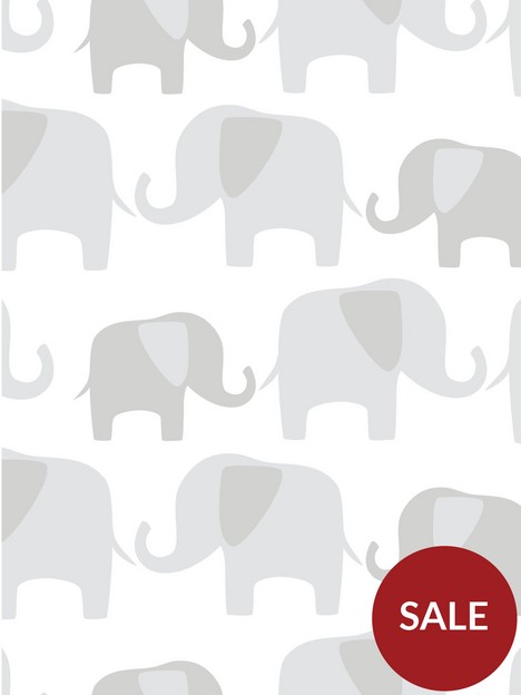 nuwallpaper-grey-elephant-parade-stick-on-wallpaper