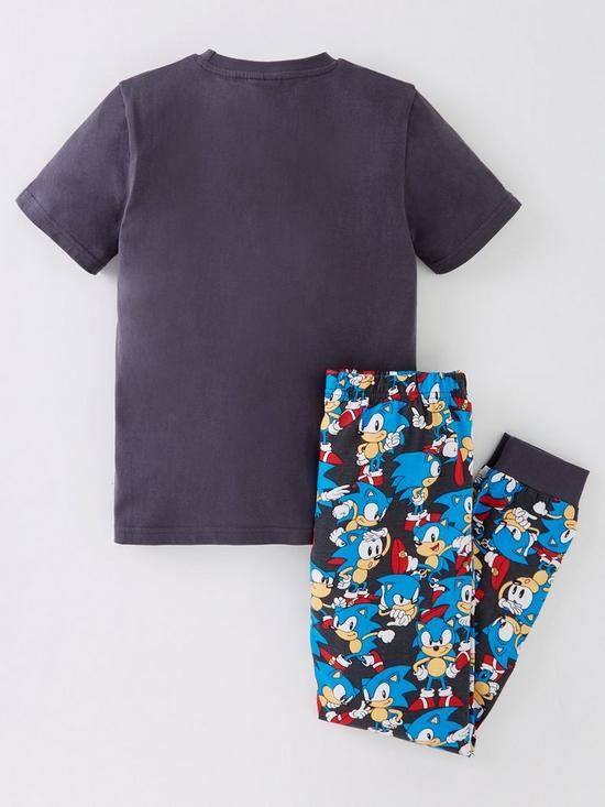 back image of sonic-the-hedgehog-boys-sonic-play-pause-stop-short-sleeve-pyjamas-multinbsp