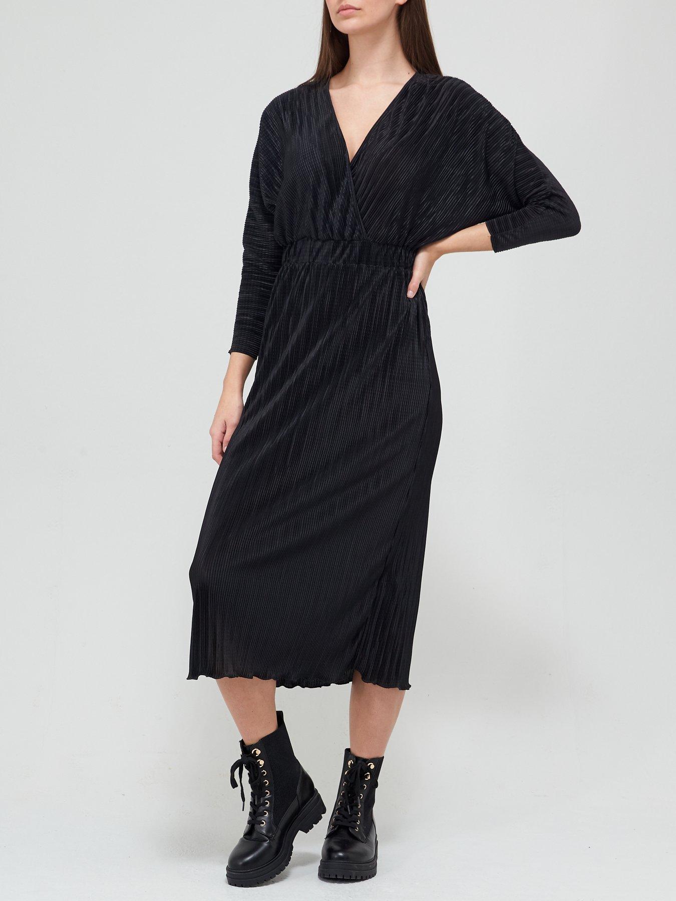 river island plisse dress