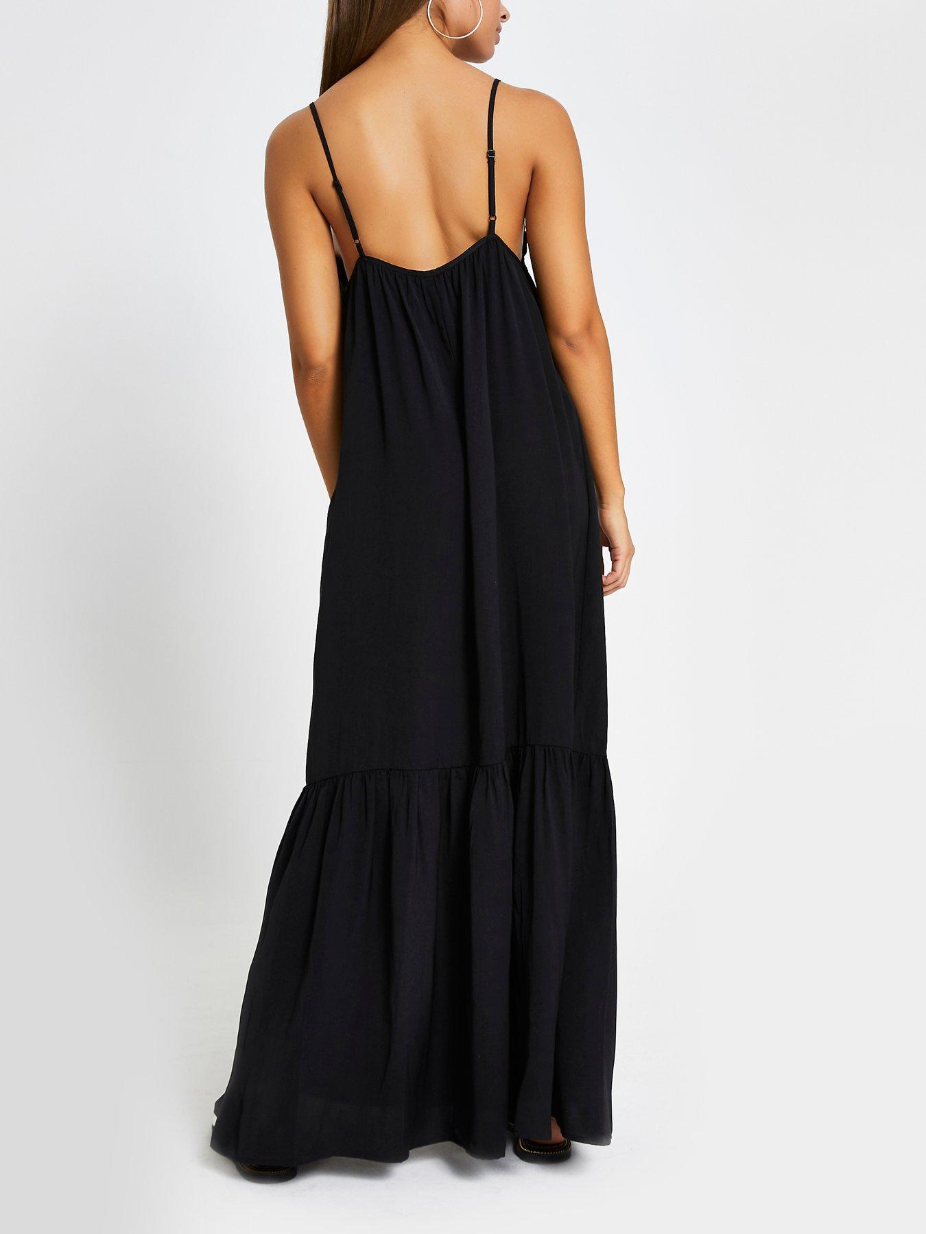 river island black beach dress