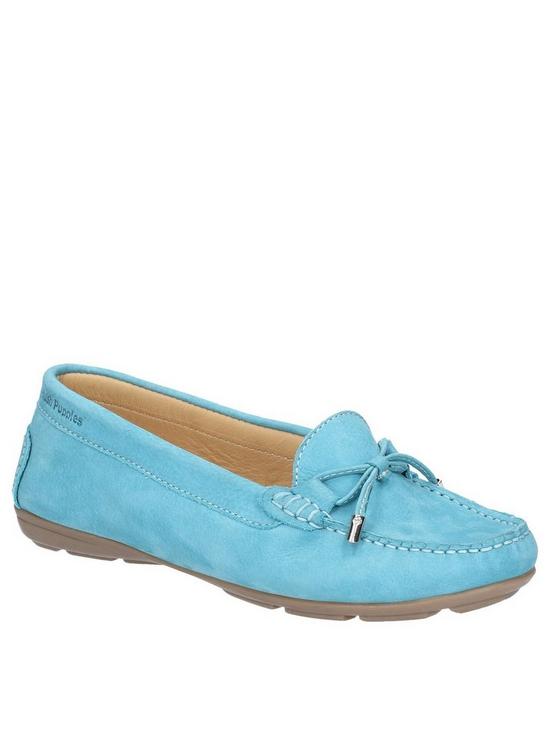 front image of hush-puppies-maggie-brogue-teal