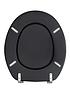  image of aqualona-matt-black-mdf-toilet-seat