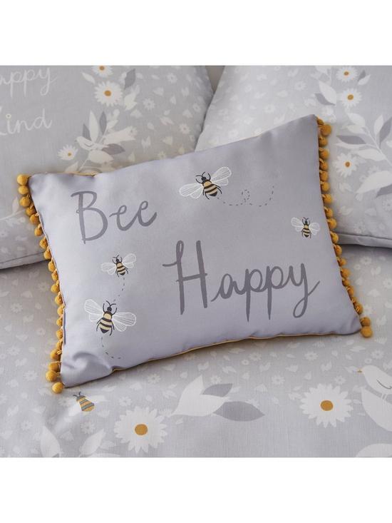 front image of catherine-lansfield-bee-happy-cushion
