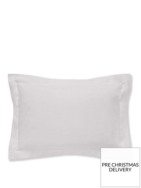 stillFront image of bianca-fine-linens-organic-cotton-200-thread-count-oxford-pillowcase-in-silver