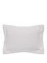  image of bianca-fine-linens-organic-cotton-200-thread-count-oxford-pillowcase-in-silver