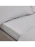  image of bianca-fine-linens-organic-cotton-200-thread-count-percale-fitted-sheet-in-silver