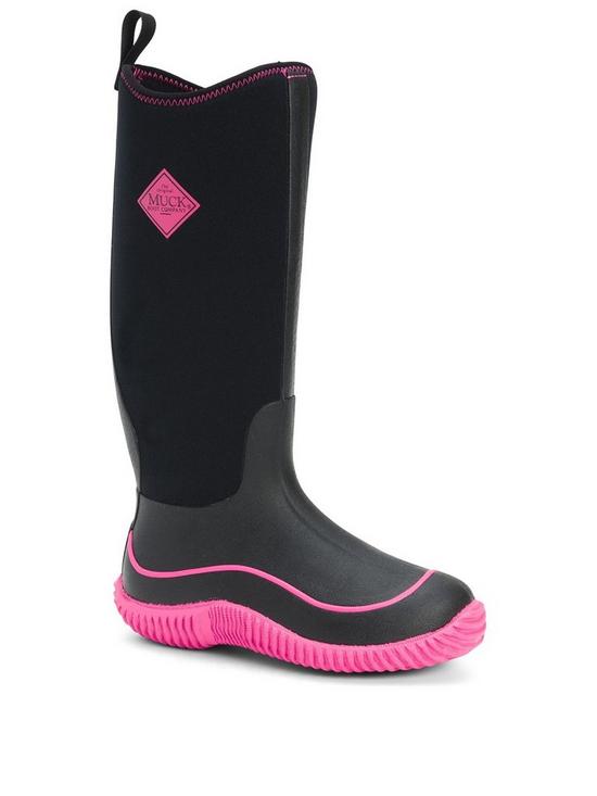 front image of muck-boots-hale-tall-wellington-boots-blackpink
