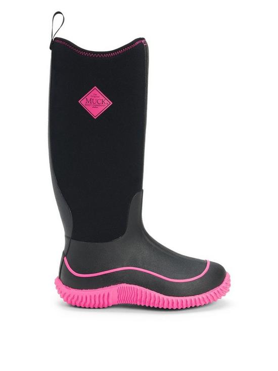 back image of muck-boots-hale-tall-wellington-boots-blackpink