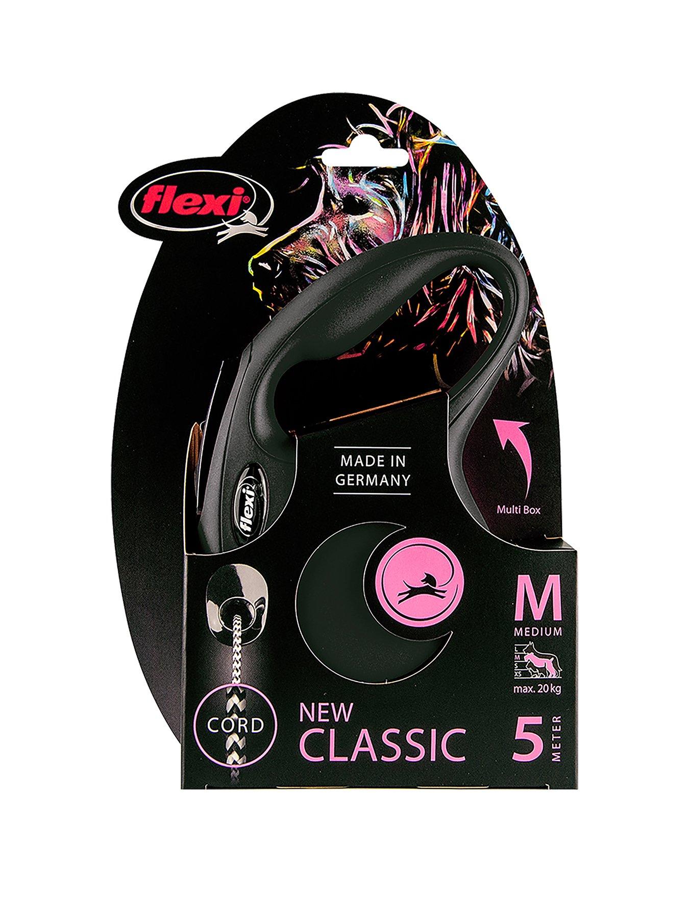 Flexi Classic Black 5m Cord Dog Lead Medium