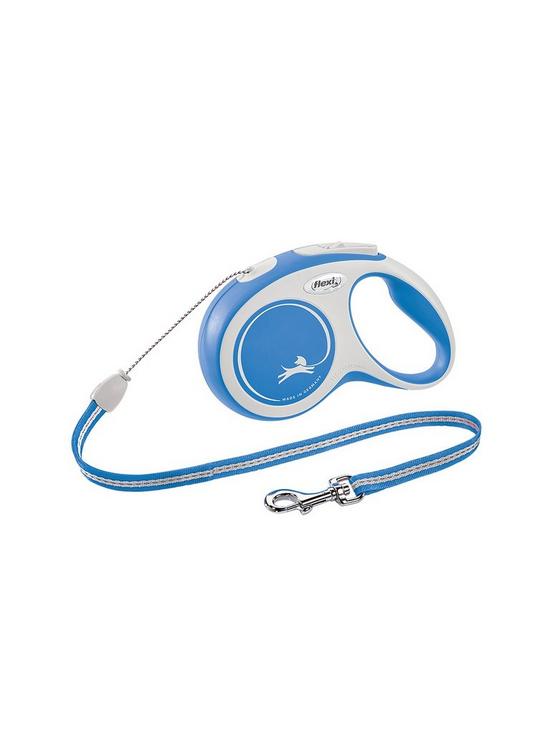 stillFront image of flexi-new-comfort-blue-5m-cord-dog-lead-medium