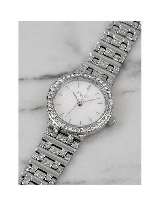 stillFront image of radley-mother-of-pearl-dial-silver-tone-bracelet-watch