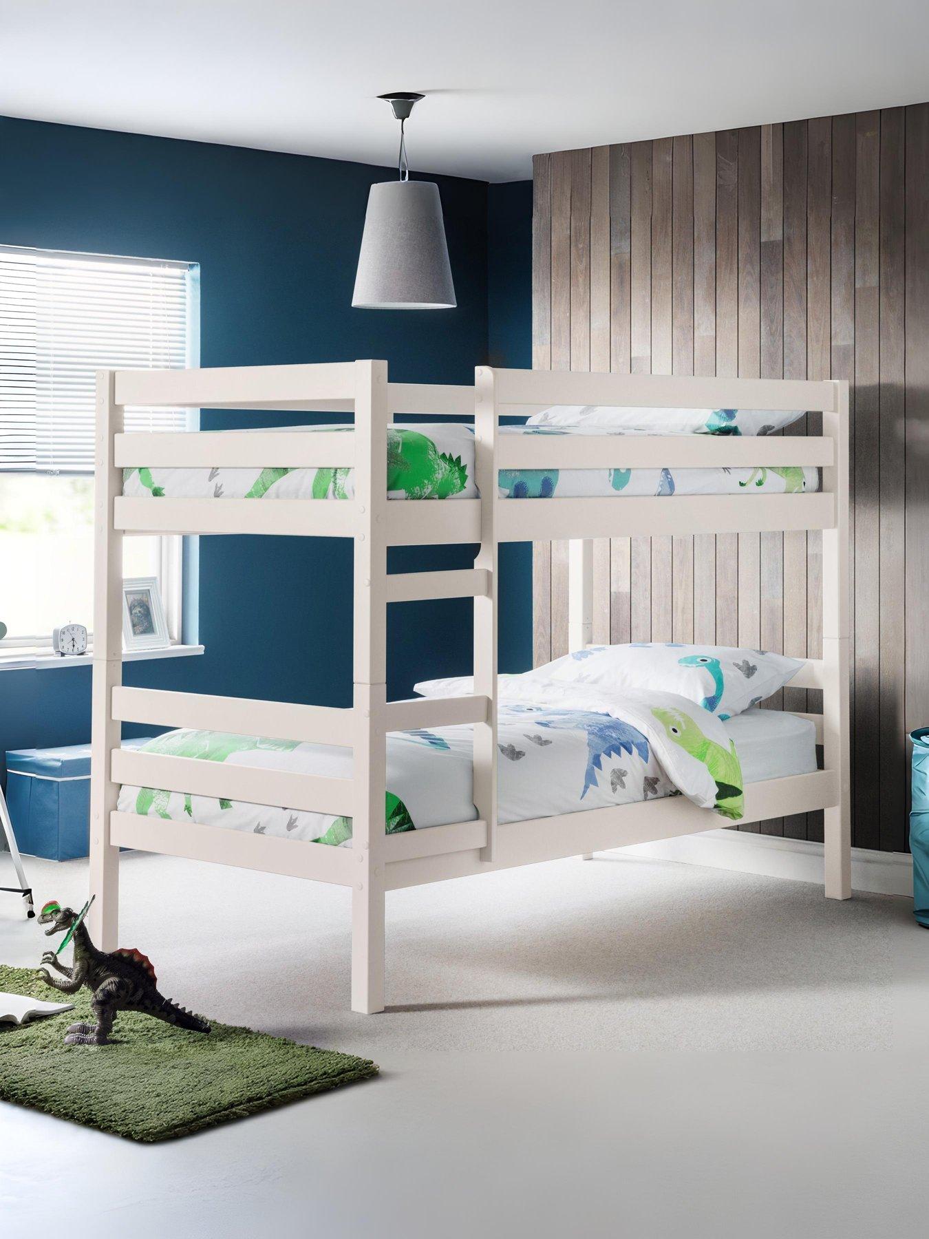 Julian Bowen Camden Bunk Bed with Spring Mattresses Option - White