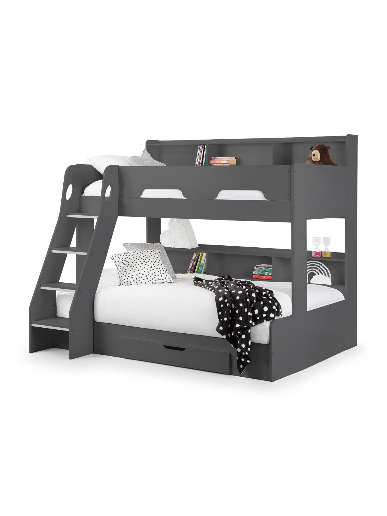 Julian bowen riley bunk bed with shelves store and storage