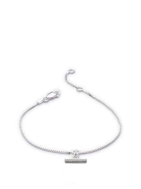 front image of rachel-jackson-mini-silver-t-bar-bracelet