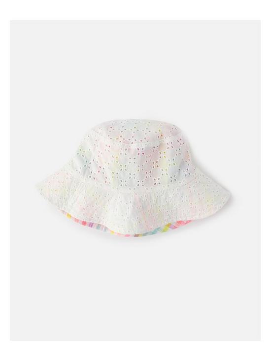 stillFront image of accessorize-girls-check-reversible-hat-multi