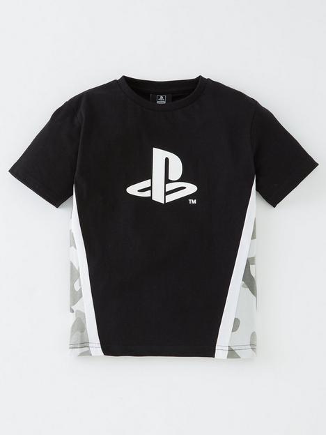 playstation-boys-playstation-camo-print-t-shirt-grey