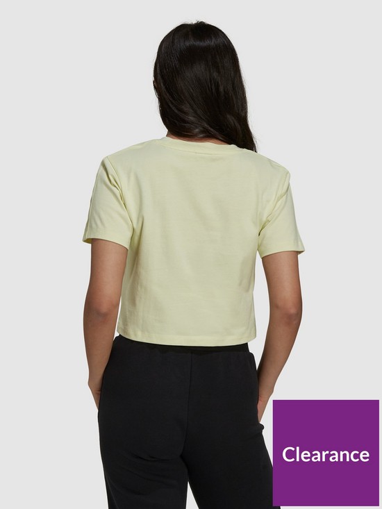 stillFront image of adidas-originals-tennis-luxe-cropped-tee-yellow