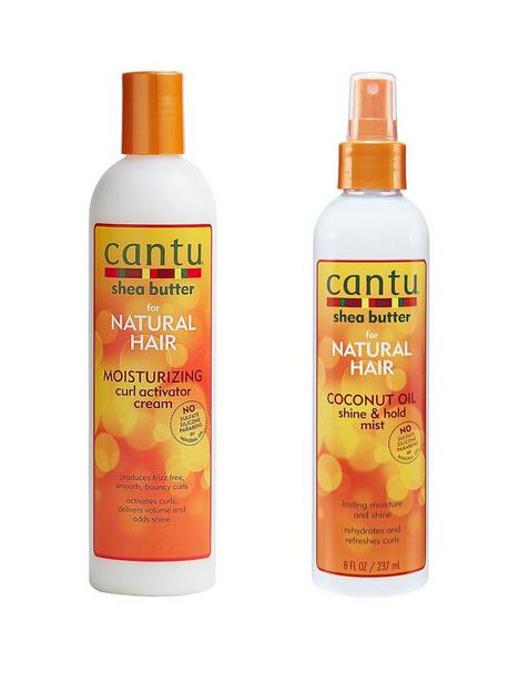 cantu-curl-activator-cream-355ml-and-coconut-oil-shine-hold-237ml-bundle