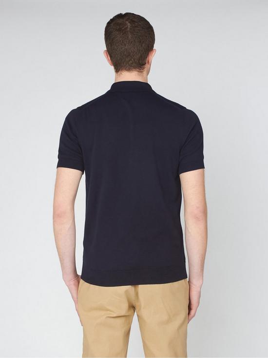 stillFront image of ben-sherman-short-sleeve-signature-knitted-polo