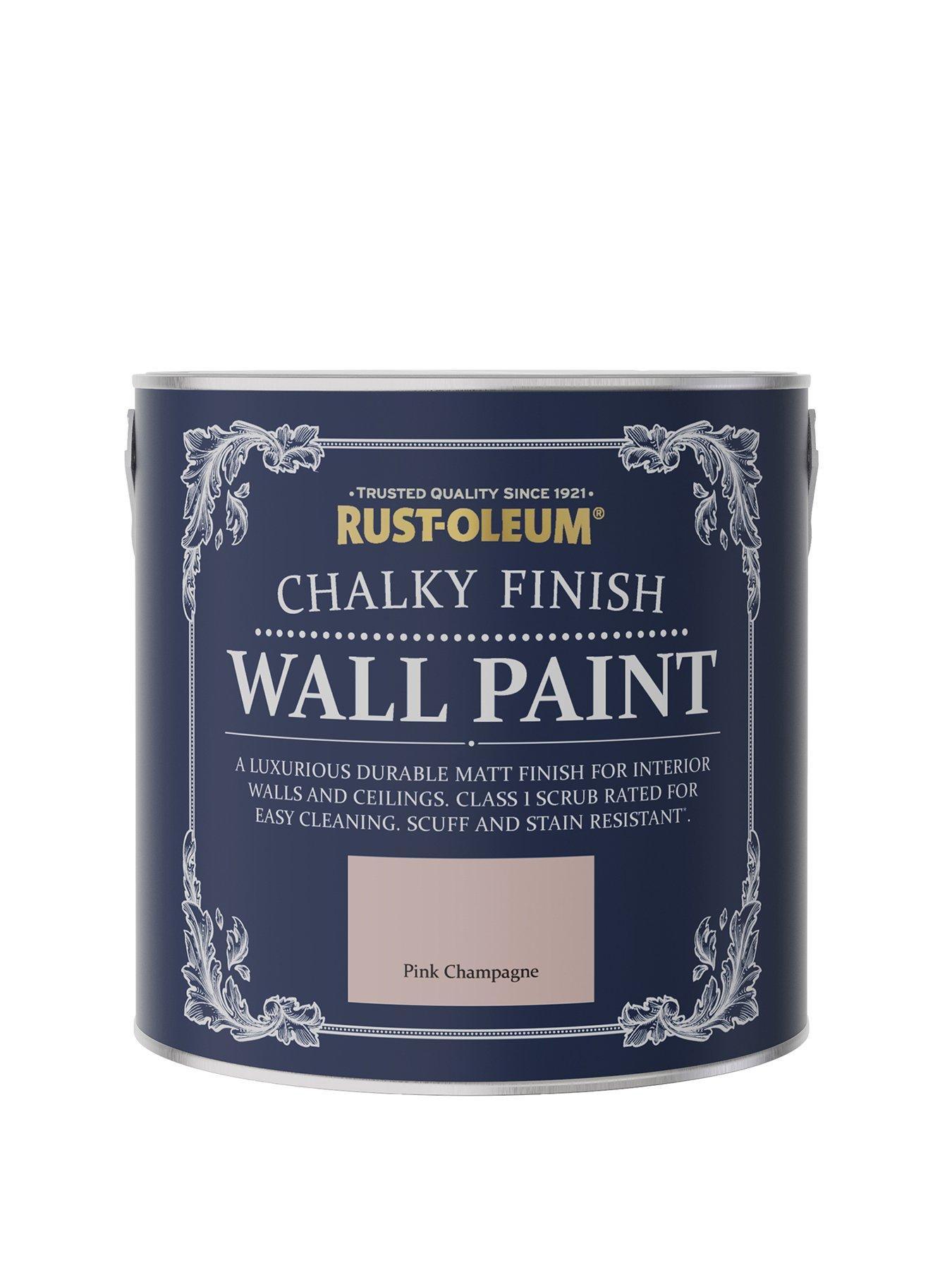  image of rust-oleum-chalky-finish-25-litre-wall-paint-ndash-pink-champagne