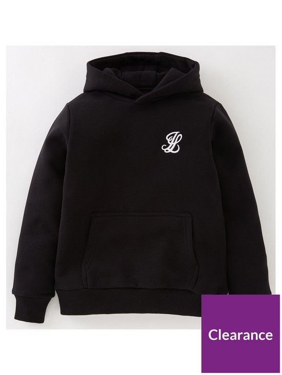 front image of illusive-london-boys-core-pullover-hoodie-black