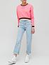 tommy-jeans-cropped-tipping-crew-neck-jumper-pinkback