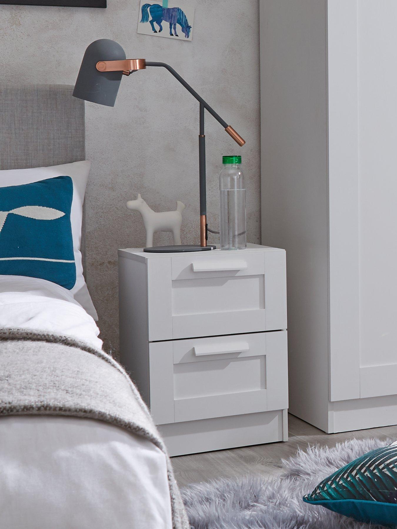 The Very Collection Taryn Kids 2 Drawer Bedside Chest - White