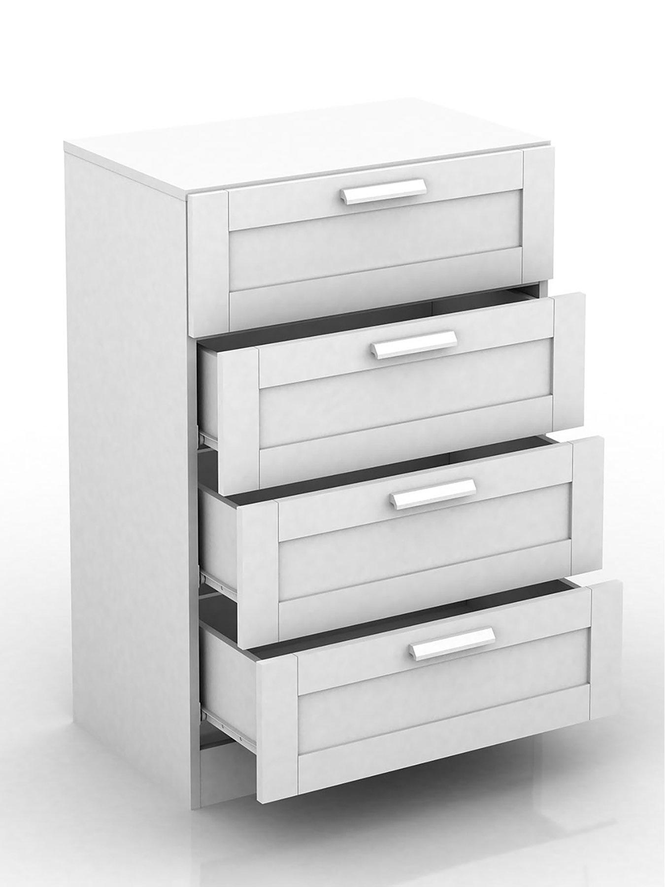 Image 4 of 5 of The Very Collection Taryn Kids 4 Drawer Chest - White