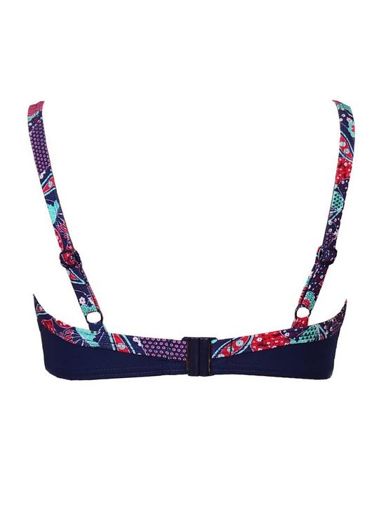 stillFront image of pour-moi-positano-lightly-padded-underwired-top-navy