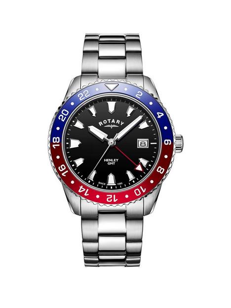 rotary-black-dial-blue-and-red-bezel-stainless-steel-bracelet-watch