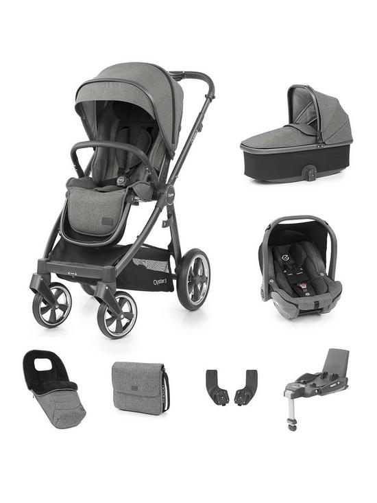front image of oyster-3-strollernbspbundle-with-carrycotnbspcapsule-car-seat-amp-base-city-grey-chassismercury