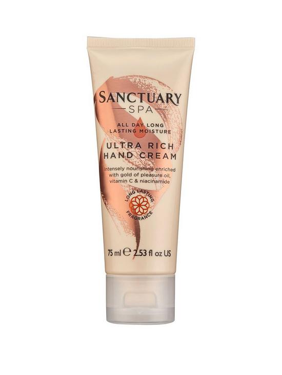 front image of sanctuary-spa-ultra-rich-hand-cream-75ml