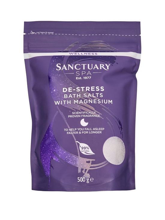 front image of sanctuary-spa-de-stress-wellness-bath-salts-500g